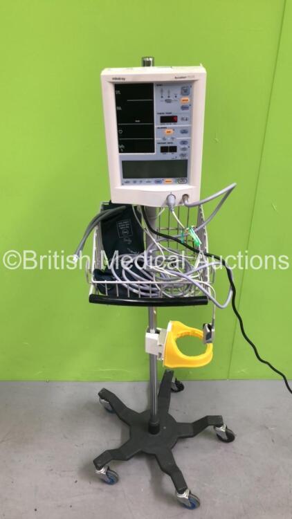 Mindray Accutorr Plus Vital Signs Monitor on Stand with Leads (Powers Up)