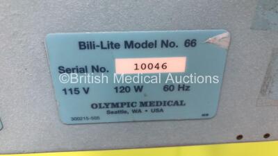 2 x Olympic Bili-Lite's on Stands (Both Not Power Tested Due to 3 Pin Power Supply) - 4