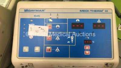 2 x Gaymar Medi-Therm III Units (Both Power Up with 1 x Damaged Power Cable - See Photo) *S/N - 4