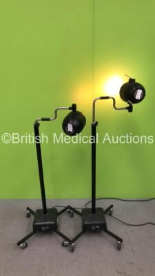 2 x Duray Patient Examination Lamps on Stands (Both Power Up with Good Bulbs) *S/N NA*