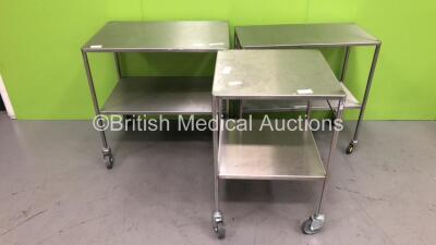 3 x Stainless Steel Trolleys