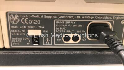 EMS Medi-Link System Control Module with Interferential Therapy Module, Ultrasound Dual Frequency Module and 2 x Handpieces (Powers Up) *S/N 58914* - 5