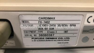Fukuda Denshi FX-7402 CardiMax ECG Machine on Stand (Powers Up) *S/N 36060387* - 4
