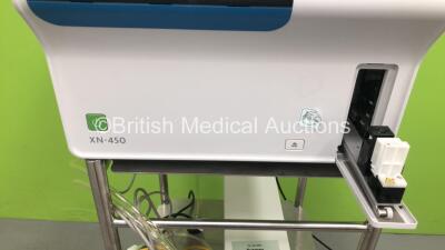 Sysmex XN-450 Haematology Analyser Version .5 on Stainless Steel Trolley (Powers Up with Errors - See Pictures) - 2