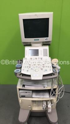 Siemens Sonoline G50 Ultrasound Scanner Model 7474922 *S/N GEE1084* **Mfd 10/2003** with 2 x Transducers / Probes (C5-2 and VF13-5) and Mitsubishi P91 Printer (Powers Up) ***IR557***