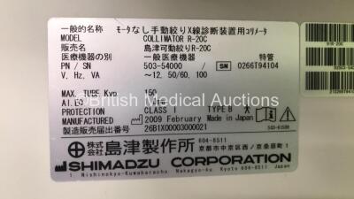 Shimadzu MobileDaRt Evolution Mobile X-Ray with Canon Lanmix CXDi-70C Wireless Detector (Powers Up with Error - See Pictures - Key Included -) *S/N 0162S60703* **Mfd 03/2009* - 7