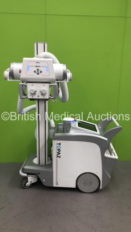 DRGEM Topaz-32D Mobile X-Ray with DRGEM Wireless Digital Flat Panel Detector Model Mano4336W (Powers Up with Key - Key Included) *S/N DRK2040030A* **Mfd 04/2020**