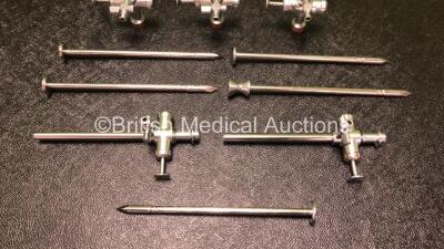 Job Lot of R.Wolf Trocar and Cannula Including 5 x R.Wolf 8933.01 7mm Cannulas (2 x Missing Rubber Caps - See Photos) - 2