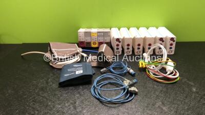 Job Lot Including 1 x Philips M3001A Opt : A01C06 Multiparameter Module with Press, Temp, NBP, SPO2 and ECG / Resp Options, 2 x Philips M3001A Opt : A01C18 Multiparameter Modules with Press, Temp, NBP, SPO2 and ECG / Resp Options, 3 x Philips M3001A Opt: 