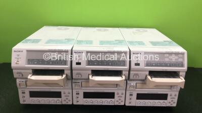 Job Lot Including 3 x Sony UP-20 Color Video Printers and 3 x Sony DVO-1000MD DVD Recorders (All Power Up) *SN 55027 / 15058 / 15268 / 55179 / 55033 / 15203*