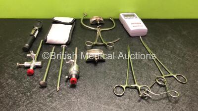 Mixed Lot Including 1 x Otoscope, 1 x Nellcor Oximax N-65 Pulse Oximeter and Various Surgical Instruments