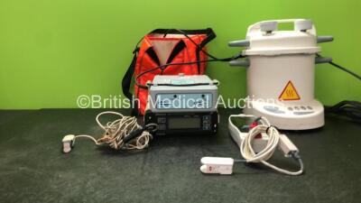 Mixed Lot Including 1 x Ohmeda 3740 Biox Pulse Oximeter with 1 x SpO2 Finger Sensor and 1 x AC Power Supply (Powers Up) 1 x Invacare Softform Active Unit (Powers Up) 1 x Masimo Radical 7 Pulse Oximeter with 1 x SpO2 Finger Sensor (Untested Due to Missing