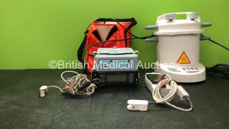 Mixed Lot Including 1 x Ohmeda 3740 Biox Pulse Oximeter with 1 x SpO2 Finger Sensor and 1 x AC Power Supply (Powers Up) 1 x Invacare Softform Active Unit (Powers Up) 1 x Masimo Radical 7 Pulse Oximeter with 1 x SpO2 Finger Sensor (Untested Due to Missing