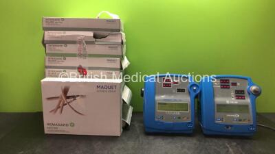 Mixed Lot Including 1 x Critikon Dinamap PRO 100 Patient Monitor (Powers Up with Missing Dial-See Photo) 1 x Dinamap GE PRO 300 Patient Monitor (Powers Up with Missing Printer Cover-See Photo) 10 x Maquet Knitted Vascular Prosthesis *All Out of Date*