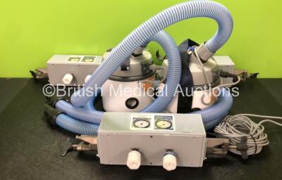 Mixed Lot Including 3 x Blease Frontline Genius Anesthesia Machine Base Sections, 2 x Contaminant Airpal Pumps (Both Power Up) 1 x Apollo Healthcare Apollo 5 Plus Mattress with 1 x Pump (Powers Up) 1 x MEC AGSS Receiving System, 2 x Airpal Transfer Sani L