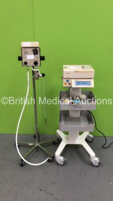 InterMed Penlon Nuffield Anaesthesia Ventilator Series 200 on Stand with Alarm and Hose and 1 x Huntleigh Sonicaid Team Duo Fetal Monitor on Stand with 3 x Transducers (Powers Up)