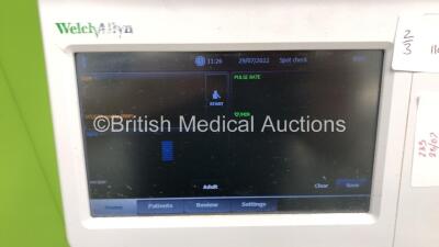 1 x Welch Allyn ProPaq CS Patient Monitor on Stand and 2 x Welch Allyn 6000 Series Vital Signs Monitors on Stands (All Power Up) - 2