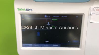 1 x Welch Allyn ProPaq CS Patient Monitor on Stand and 2 x Welch Allyn 6000 Series Vital Signs Monitors on Stands (All Power Up) - 3