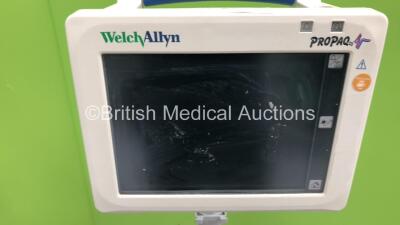 1 x Welch Allyn ProPaq CS Patient Monitor on Stand and 2 x Welch Allyn 6000 Series Vital Signs Monitors on Stands (All Power Up) - 5