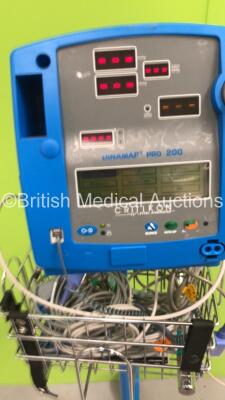 1 x GE Carescape V100 Vital Signs Monitor on Stand, 1 x GE Dinamap Pro 400V2 Vital Signs Monitor on Stand, 1 x GE Dinamap Pro 100 Vital Signs Monitor on Stand, 1 x Critikon Dinamap Pro 200 VItal Signs Monitor on Stand and 1 x Critikon Dinamap Pro 300 Vita - 6