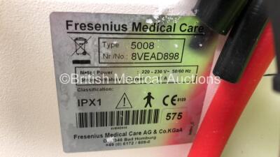 2 x Fresenius Medical Care 5008 Dialysis Machines - Software Version - Running Hours 39568 (1 x Powers Up) - 5