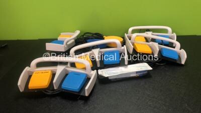 Job Lot Including 1 x Valleylab Electrosurgical Diathermy Double Footswitch, 5 x ConMed Electrosurgical Diathermy Double Footswitches and 1 x ConMed Hand Controlled with Blade Electrode *Expired - 07/2012*