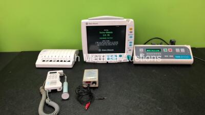 Mixed Lot Including 1 x GE Datex Ohmeda S5 Patient Monitor (Powers Up with Damage Light-See Photo) 1 x GE Unity Network ID Switch (Powers Up) 1 x Graseby 3100 Syringe Pump (Powers Up) 1 x Huntleigh FD1 Sonicaid Doppler (Untested Due to Missing Battery wit