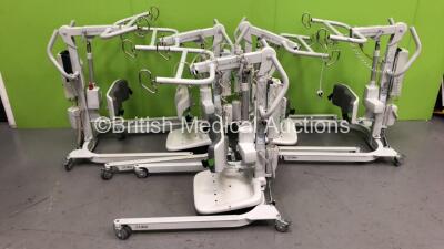 5 x Liko Sabina II Electric Patient Hoists with Batteries and Controllers *Stock Photo Used*