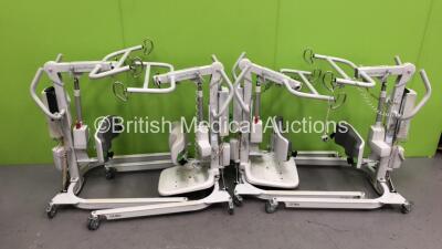 4 x Liko Sabina II Electric Patient Hoists with Batteries and Controllers *Stock Photo Used* - 2