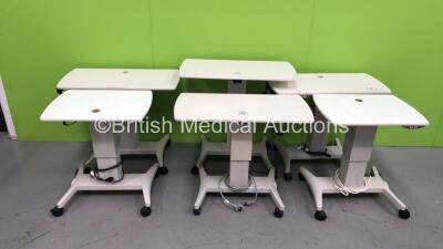 6 x TopCon Ophthalmic Tables (1 x Missing Button Label - See Pictures) *S/N 2015002712830 / 20110027309737 / 20170027314024 / 20140027312026* FOR EXPORT OUT OF THE UK ONLY