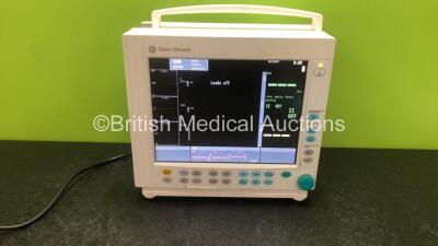 Datex Ohmeda Compact Anaesthesia Monitor *Mfd - 02/2009* with 1 x GE E-PRESTN Multiparameter Module with SPO2, T1-T2, P1-P2, NIBP and ECG Options *Mfd - 03/2009* (Powers Up with SRAM Error)