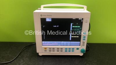 Datex Ohmeda Compact Anaesthesia Monitor *Mfd - 02/2009* with 1 x GE E-PRESTN Multiparameter Module with SPO2, T1-T2, P1-P2, NIBP and ECG Options *Mfd - 02/2009* (Powers Up)