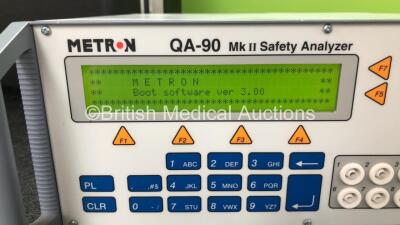 Metron QA-90 Safety Analyzer Software Version 3.00 In Carry Case (Powers Up when Tested with Stock Power Supply-Power Supply Not Included) - 3