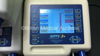 4 x B & D Electromedical Nippy 3+ Ventilators (All Power Up) *GL* - 2