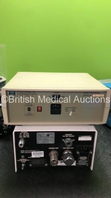 Mixed Lot Including 1 x Penlon AV 600S Ventilator (Powers Up) 1 x Penlon Flexivent 600 Ventilator (Powers Up) 1 x HS HS60R Chart Recorder (Powers Up with Missing Printer Cover-See Photo) 1 x Fujinon FLX-300A Light Source (Powers Up) - 7