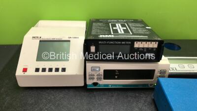 Mixed Lot Including 1 x Metron QA-1280A Oscillometric / Auscultatory NIBP Analyzer, 1 x Seiko DPU411 Thermal Printer, 1 x RMI 240A Multi Function Meter, 1 x Precision Acoustics Power Meter, 1 x Teledyne TED 200 Percent 02 Analyzer and 1 x Datex Ohmeda 390 - 2