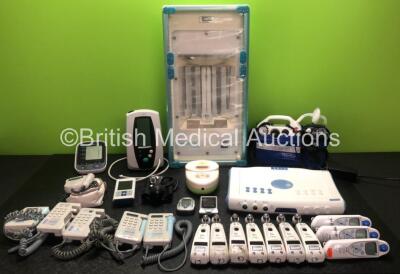 Mixed Lot Including 7 x Exergen Temporal Scanner Thermometers (2 x Damaged Casing - See Photos) 5 x Huntleigh Dopplers (4 x Missing Battery Casing, 2 x Missing Probes, 1 2 Damaged Probe - See Photos) 1 x Bistos Hi Bebe Doppler in Case (Damaged Probe - See