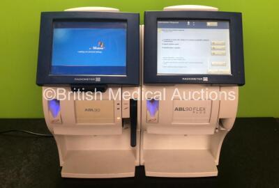 2 x Radiometer ABL90 Flex Blood Gas Analyzers (Both Power Up with Operator Intervention Required)