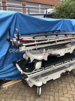 6 x Stryker Hydraulic Patient Trolleys (2 x in Picture - 6 in Lot - Stock Photo Used) - 3