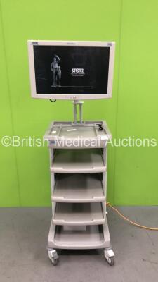 Storz Stack Trolley with Storz Wide View HD Monitor (Powers Up) *S/N 10-166548*