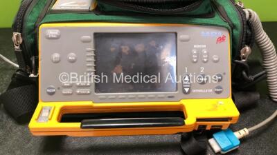 MRL Pic Defibrillator with IBP1, IBP2, TEMP, CO2, SpO2 and Printer Options with DC Power Supply, 1 x 4 Lead ECG Lead, 1 x 6 Lead ECG Lead and 1 x Electrode Pack *Expired* in Carry Case (Untested Due to No Power Supply) - 2