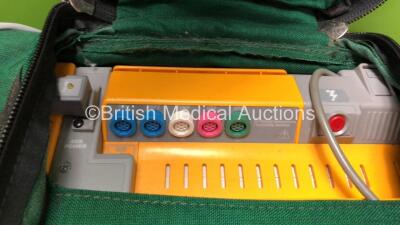 MRL Pic Defibrillator with IBP1, IBP2, TEMP, CO2, SpO2 and Printer Options with DC Power Supply, 1 x 4 Lead ECG Lead, 1 x 6 Lead ECG Lead and 1 x Electrode Pack *Expired* in Carry Case (Untested Due to No Power Supply) - 3