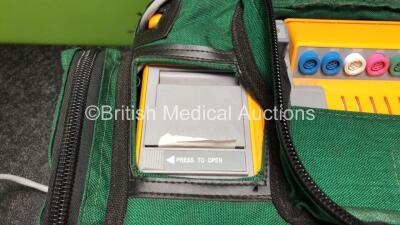 MRL Pic Defibrillator with IBP1, IBP2, TEMP, CO2, SpO2 and Printer Options with DC Power Supply, 1 x 4 Lead ECG Lead, 1 x 6 Lead ECG Lead and 1 x Electrode Pack *Expired* in Carry Case (Untested Due to No Power Supply) - 4