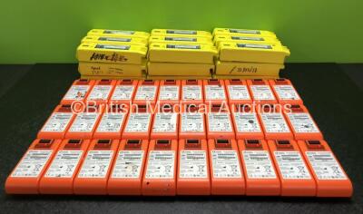 Job Lot Including 25 x Cardiac Science PowerHeart AED G3 Batteries and 30 x Cardiac Science PowerHeart G5 Batteries (All Untested)