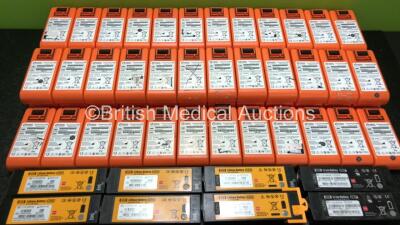 Job Lot Including 30 x Cardiac Science PowerHeart G5 Batteries, 9 x Physio-Control 1000 Batteries and 2 x LSU Batteries (All Untested) - 2