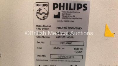 Philips Practix Convenio Mobile X-Ray Type 9890-010-83631 (No Power) *S/N PC1-0495* **Mfd 03/2010** - 4