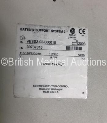 2 x Medtronic Physio Control System 2 Battery Support Chargers (Both Power Up) - 4