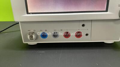 Datex-Ohmeda Cardiocap/5 Patient Monitor with NIBP, ECG, SPO2, P1, P2, T1 and T2 Options (Powers Up with Blank Screen and Damaged Power Button - See Photos) *FBWH00667 / FS0072030* - 4