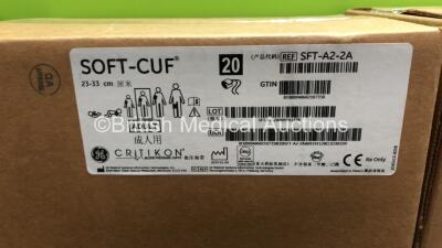 10 x Boxes of 20 Critikon Soft-Cuf Ref - SFT-A2-2A 23-33cm Adult BP Cuffs *Mfd - 2019* (Unused in Box) - 2