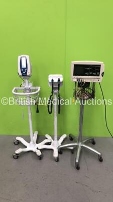 Job Lot Including 1 x Welch Allyn 62000 Series Monitor on Stand with Leads (Powers Up) 1 x Welch Allyn Spot Vital Signs Monitor on Stand with Power Supply (Both Power Up) and 1 x Welch Allyn Ref 408282 Transformer Unit